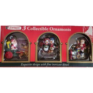 Christmas Ornaments Set 3 Exquisite Design Santa Reindeer Penguins